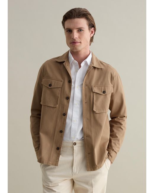 Shacket di Piombo in Natural da Uomo