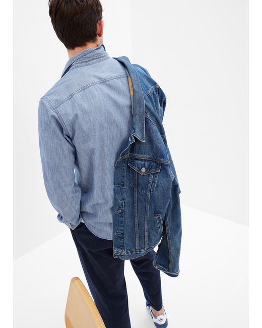 Camicia Regular Fit di 0000 in Blue da Uomo