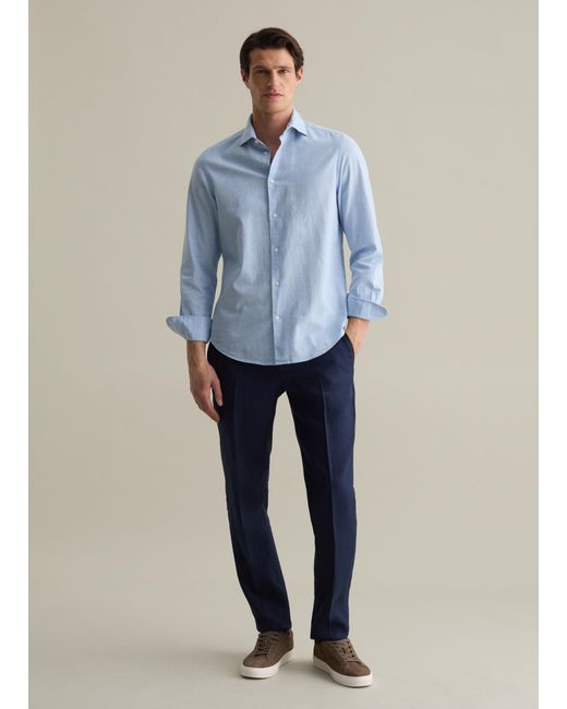 Camicia Regular Fit di Piombo in Blue da Uomo