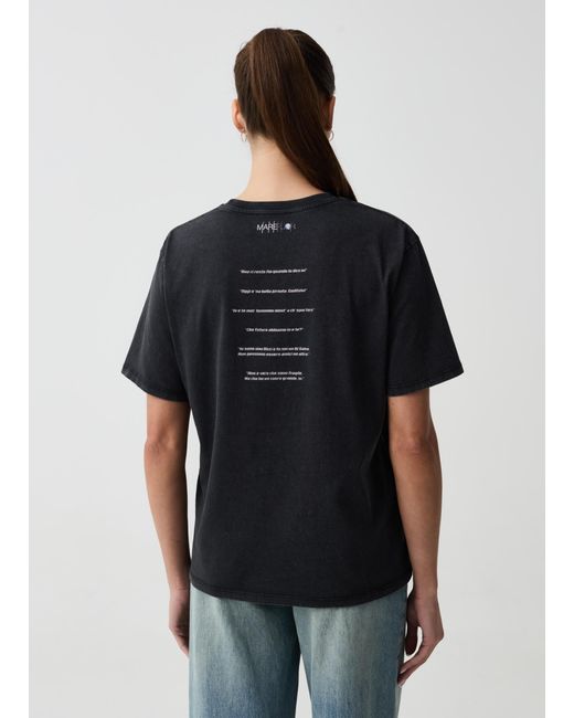 T-Shirt Oversize Con Stampa B.Angel X Mare Fuori, Donna, , Taglia di OVS in Black