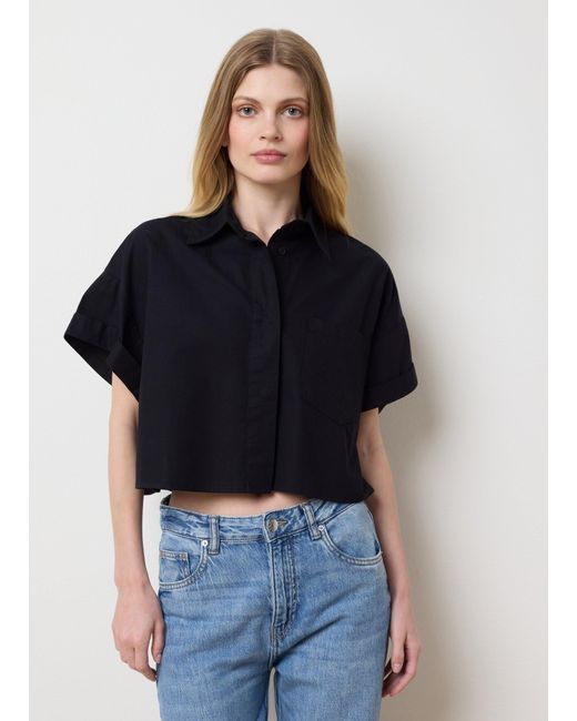 Camicia Nera A Maniche Corte di OVS in Blue