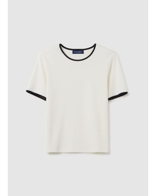 T-Shirt Bianca Regular Fit, Donna, Taglia di Piombo in White