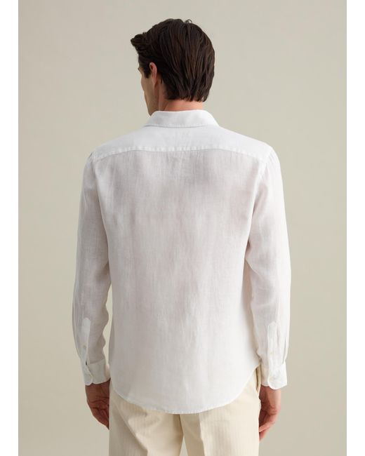 Camicia Regular Fit di Piombo in Natural da Uomo