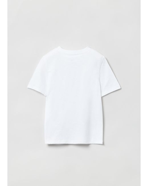 T-shirt Girocollo Con Taschino di OVS in White