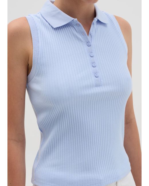 Ovs Polo Smanicata A Costine Azzurra, Donna, Taglia di OVS in White