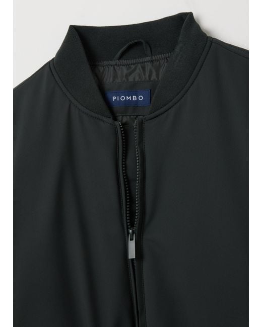 Bomber Regular Fit E Zip, Uomo, Taglia di Piombo in Black da Uomo