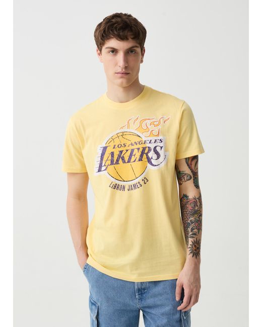T-Shirt Con Stampa Los Angeles Lakers, Uomo, , Taglia di Nba in Blue da Uomo