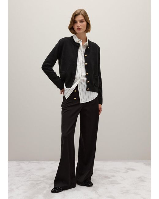 Cardigan Regular Fit Con Bottoni, Donna, Taglia di Piombo in Black