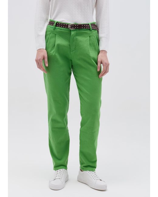 Pantalone Carrot Fit Con Cintura E Pinces, Donna, , Taglia di Hybrid in Green
