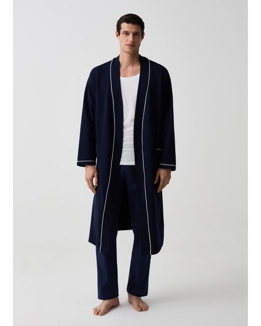 Ovs Vestaglia Lunga Con Piping A Contrasto Uomo Taglia da Uomo di OVS in Blu Lyst