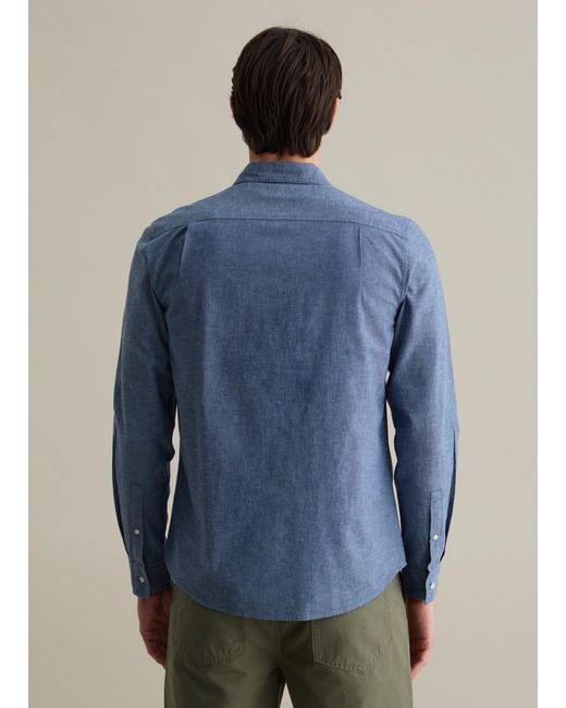 Camicia Regular Fit di Piombo in Blue da Uomo
