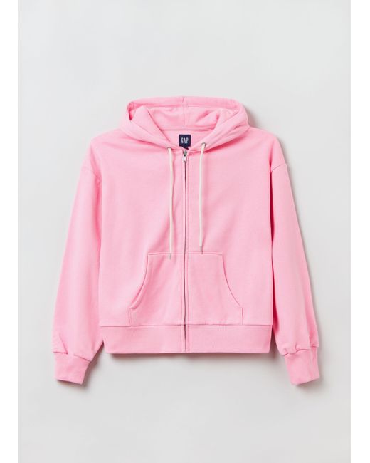 Full-zip Cropped In French Terry di Gap in Pink