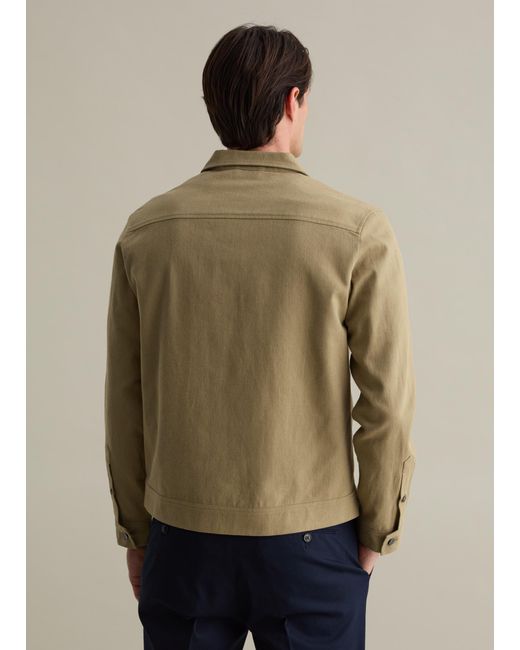 Shacket di Piombo Contemporary in Natural da Uomo
