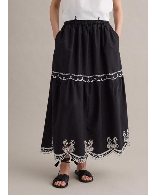 Gonna Lunga Blu di Piombo in Black
