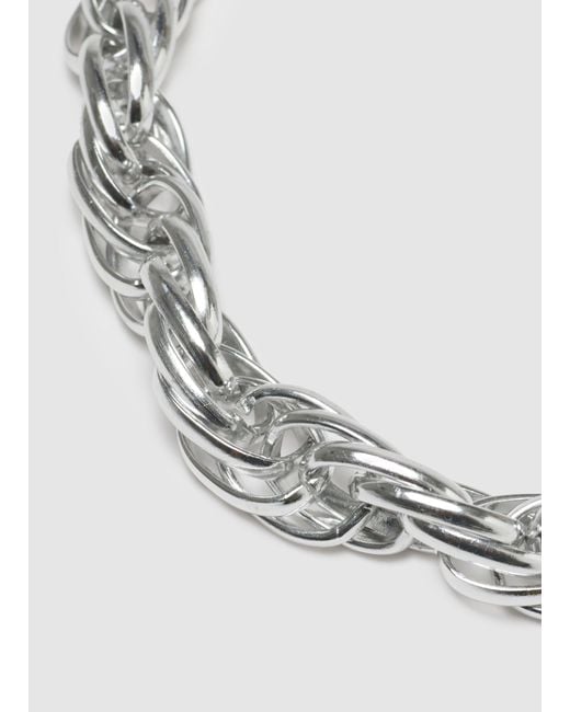 Collana A Catena Grigia, Donna, Taglia di Piombo in White