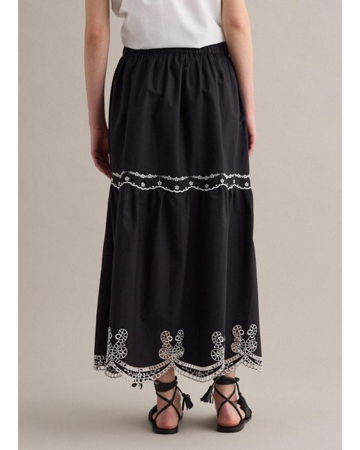 Gonna Lunga Blu di Piombo in Black