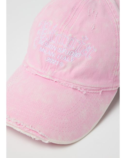 Distressed Washed Cap, Uomo, Taglia di Utopia in Pink da Uomo