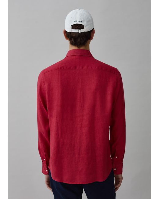 Camicia Regular Fit di Piombo in Red da Uomo