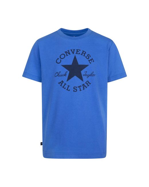 T-Shirt Girocollo Stampa Logo Chuck Patch, , , Taglia di Converse in Blue