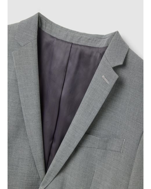 Blazer Slim Fit Con Bottoni, Uomo, Taglia di Piombo in Gray da Uomo