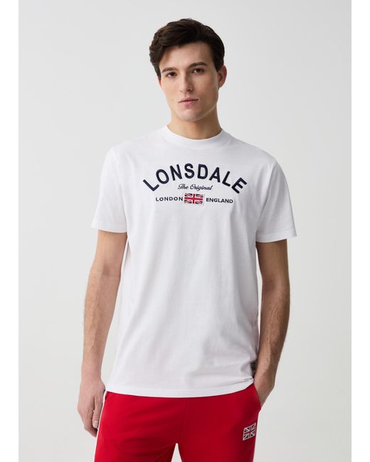 T-Shirt di Lonsdale in White da Uomo