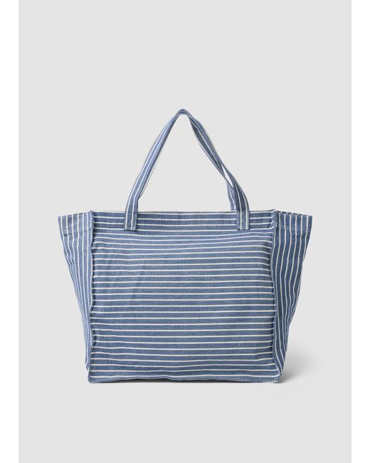 Borsa Shopper Blu A Righe di Piombo in Blue da Uomo