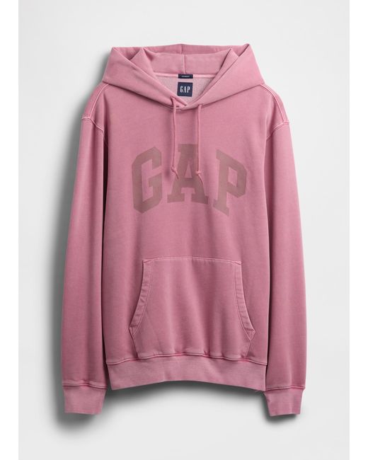 Felpa Con Cappuccio E Tasca A Marsupio, Uomo, Taglia di Gap in Pink da Uomo