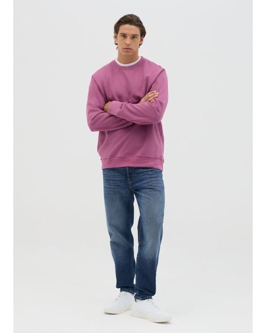 Ovs Felpa Over Con Scollo Rotondo, Uomo, Taglia di OVS in Purple da Uomo
