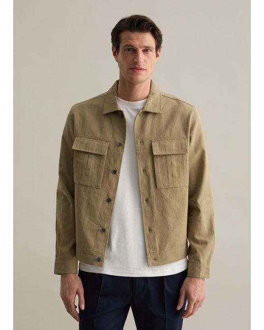 Shacket di Piombo Contemporary in Natural da Uomo