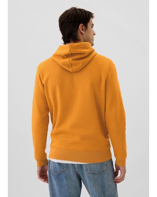 Felpa con cappuccio ricamo logo di Gap in Orange da Uomo