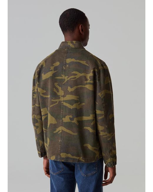 Shacket Camouflage Con Tasche, Uomo, , Taglia di Piombo in Multicolor da Uomo