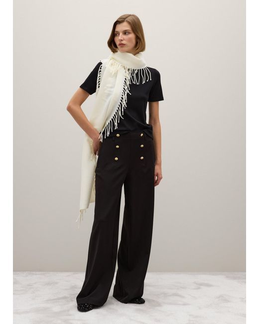T-Shirt Nera Regular Fit, Donna, Taglia di Piombo in Black