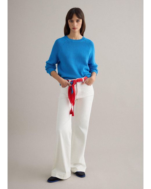 Pullover Girocollo di Piombo in Blue