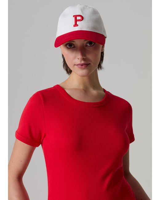 T-Shirt Girocollo di Piombo in Red