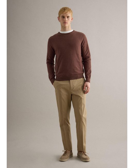 Pullover Girocollo di Piombo Contemporary in Brown da Uomo