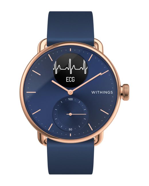 Withings Scanwatch 38mm Rose Gold Blue, Blue Wristband