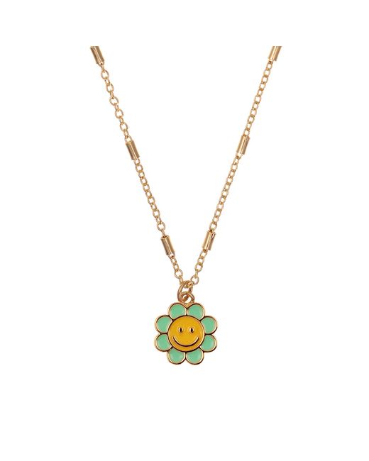 Talis Chains Metallic Flower Power Necklace Mint Green