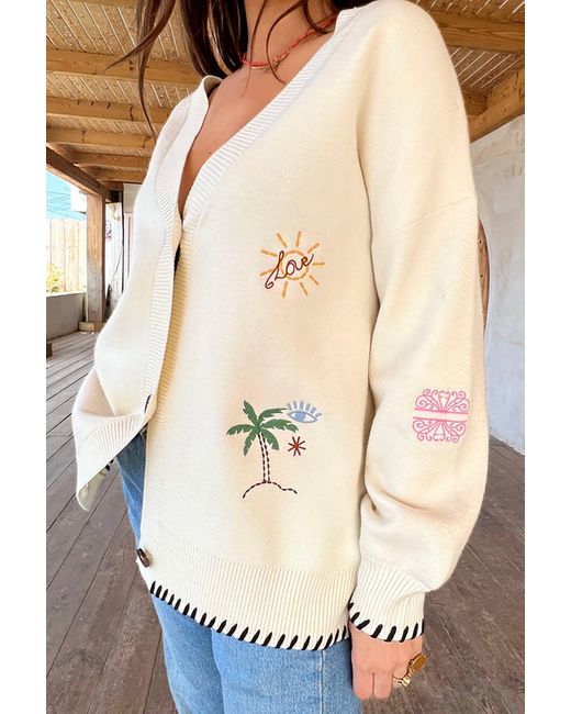 Never Fully Dressed Natural Cream Western Cardigan