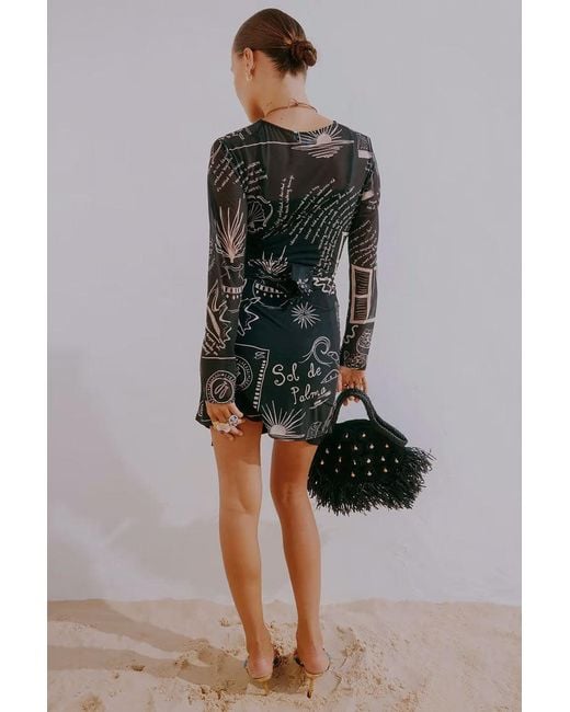 Never Fully Dressed Multicolor Mono Palma Mesh Mini Dress