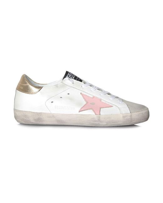Golden Goose Deluxe Brand Sneakers Superstar White Gold Pink Star