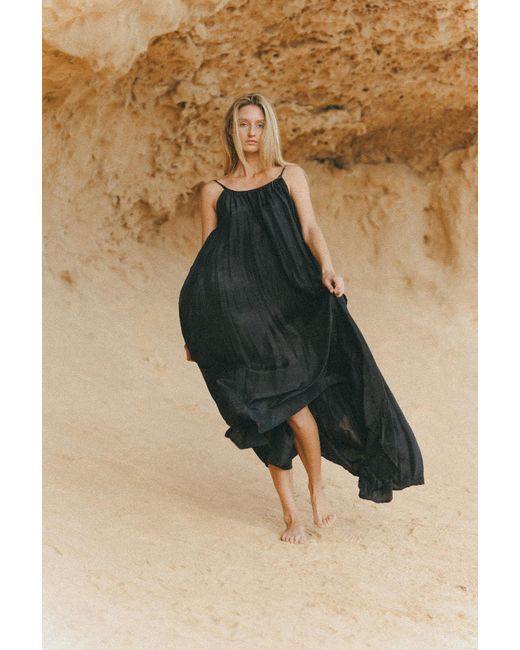 A Perfect Nomad Silk Syros Dress Black