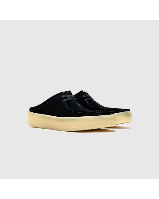 Clarks Wallabee Cup Lo Mule in Black for Men | Lyst