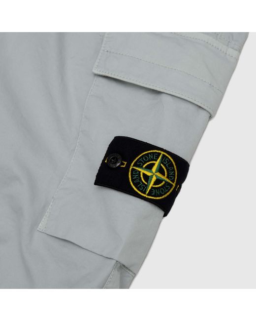 Stone Island Stretch Cotton Cargo Pants in Gray for Men | Lyst