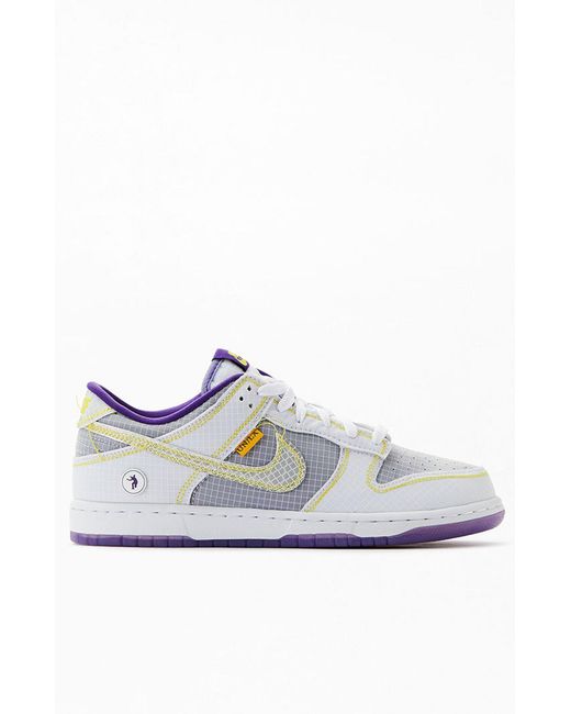 Nike Dunk Low X Union La Court Purple Shoes in White for Men | Lyst