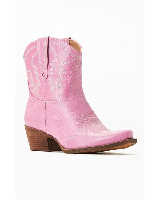 Circus by Sam Edelman Pink Josephina Western Boots | Lyst