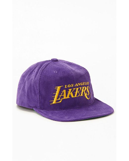 Mitchell & Ness Lakers Homme Snapback Basketball Gris 