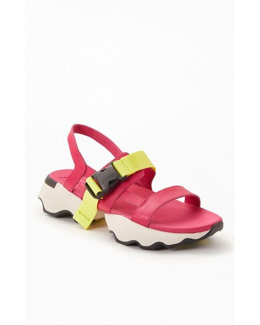 Sorel Leather Impact Sling Sandals in Pink Lyst