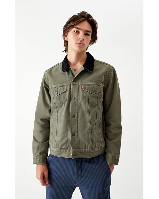 trucker jacket olive