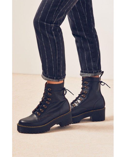 Dr. Martens Leona Vintage Smooth Boots in Black - Save 35% - Lyst