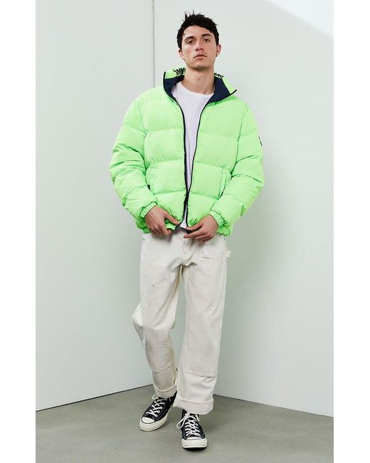 neon green tommy hilfiger jacket